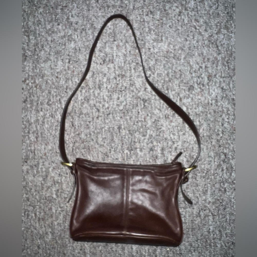 Coach vintage leather walnut brown crossbody